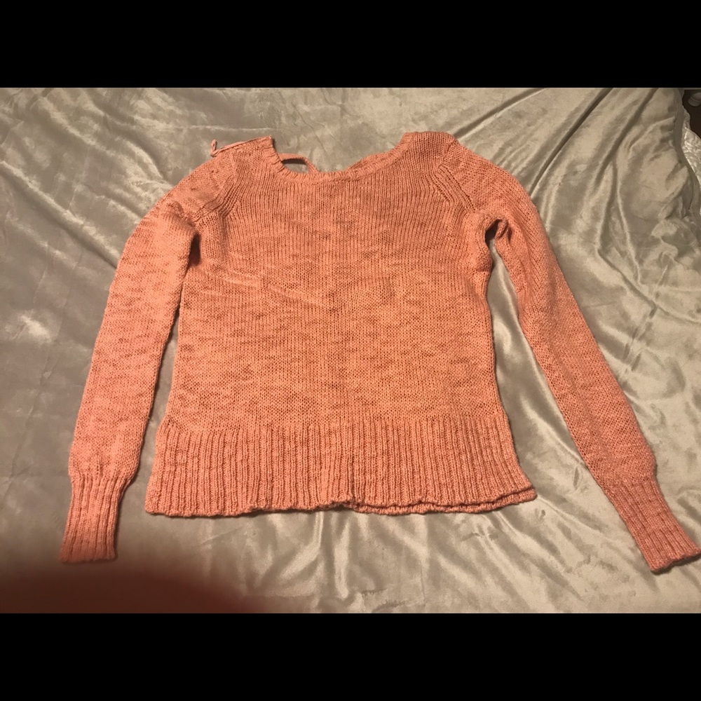 AEO Cross-Back Pullover Sweater Rose S